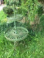 ZAHRADNÍ ETAŽÉR NA KVĚTINY ANTIK GREEN PATINA - Obrázek 2