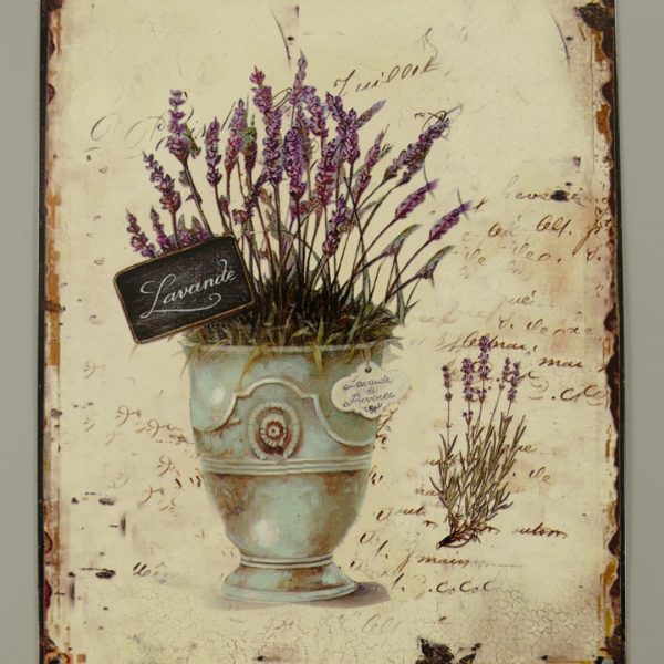 PLECHOVÁ CEDULKA LEVANDULE