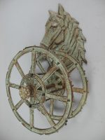 DRŽÁK NA ZAHRADNÍ HADICI KŮŇ ANTIK GREEN PATINA - Obrázek 3