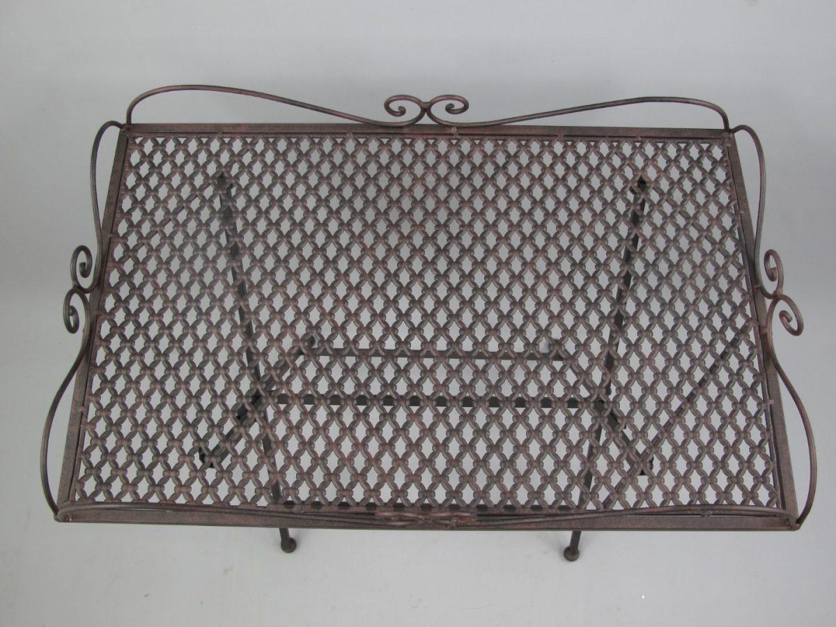 SERVÍROVACÍ STOLEK HNĚDO ČERNÁ PATINA - Obrázek 2