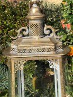 KRÁSNÁ KOVOVÁ ANTIK LUCERNA - Obrázek 5