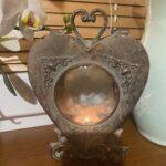 KRÁSNÁ LUCERNA VE TVARU SRDCE..MĚDĚNÁ PATINA