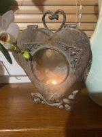 KRÁSNÁ LUCERNA VE TVARU SRDCE..MĚDĚNÁ PATINA - Obrázek 3