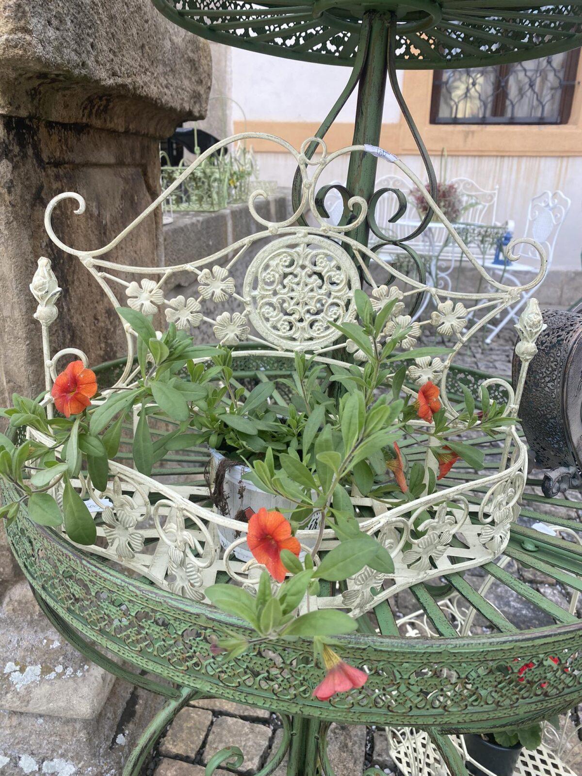 ŽARDINIERA, KOŠIK, POLIČKA SMETANOVÁ PATINA - Obrázek 2