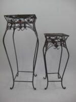 KVĚTINOVÉ STOLKY PROVANCE HNĚDO-ČERNÁ PATINA - Obrázek 5