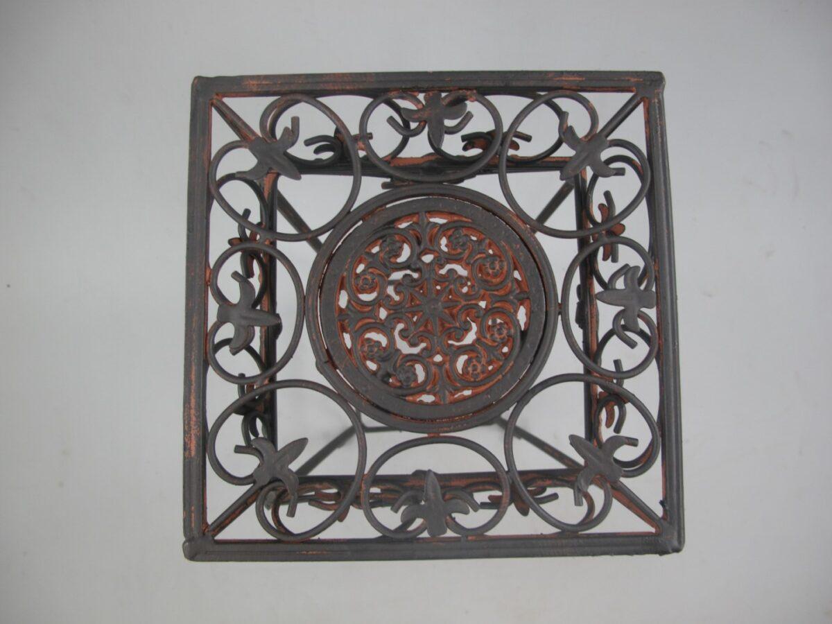 KVĚTINOVÉ STOLKY PROVANCE HNĚDO-ČERNÁ PATINA - Obrázek 3