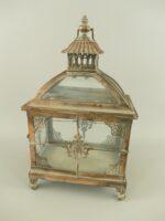 KRÁSNÁ LUCERNA ANTIK MĚDĚNÁ PATINA OBDELNÍKOVÁ - Obrázek 3