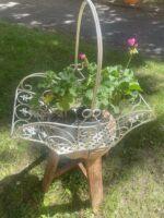 KOŠÍK ZAHRADNÍ OBDELNÍKOVÝ SMETANOVÝ - Obrázek 2