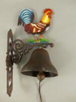 OBROVSKÝ LITINOVÝ ZVON S KOHOUTEM VÝŠKA 65CM - Obrázek 2